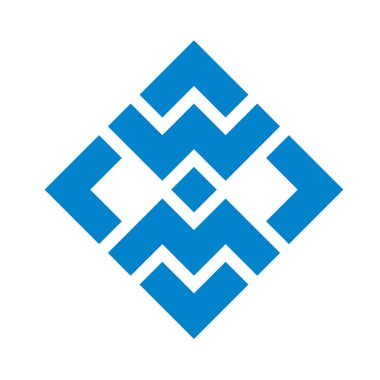 Geometrik monogram şifreleme logo vektör simgesi