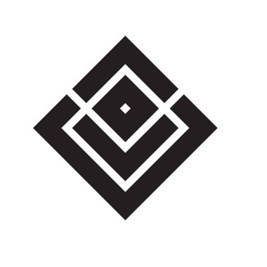 Geometrik monogram şifreleme logo vektör simgesi