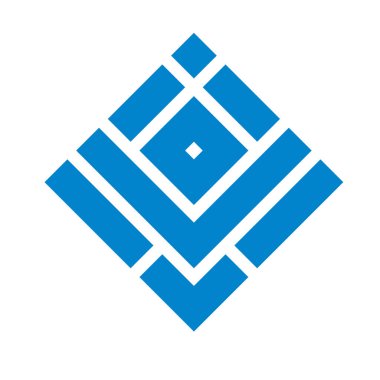 Geometrik monogram şifreleme logo vektör simgesi