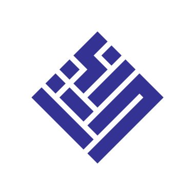 Geometrik monogram şifreleme logo vektör simgesi