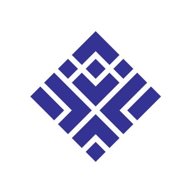 Geometrik monogram şifreleme logo vektör simgesi