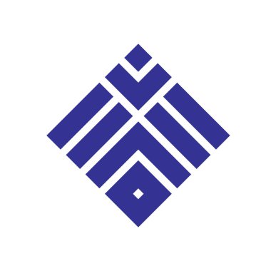 Geometrik monogram şifreleme logo vektör simgesi