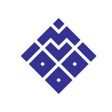 Geometrik monogram şifreleme logo vektör simgesi