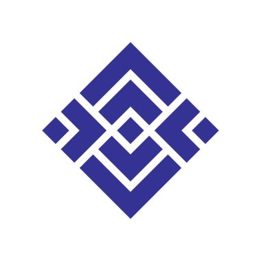 Geometrik monogram şifreleme logo vektör simgesi