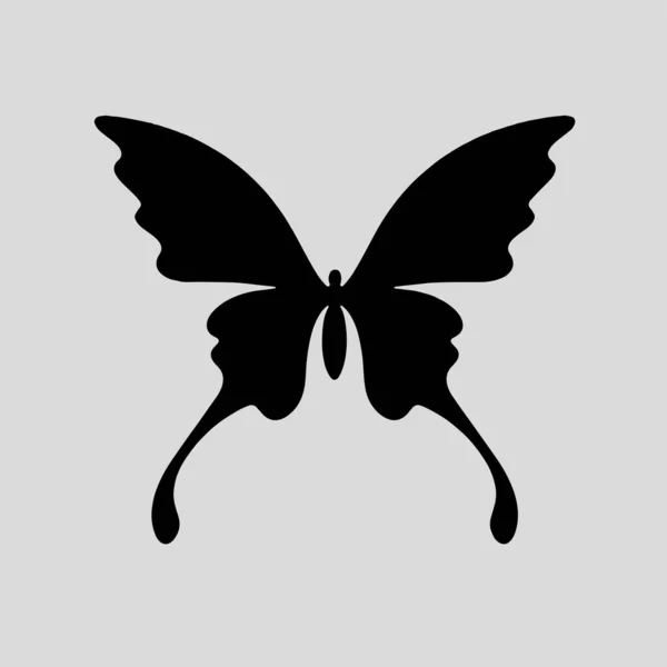 Silhouette Beautiful Butterfly Logo Vector Icon — Vector de stock