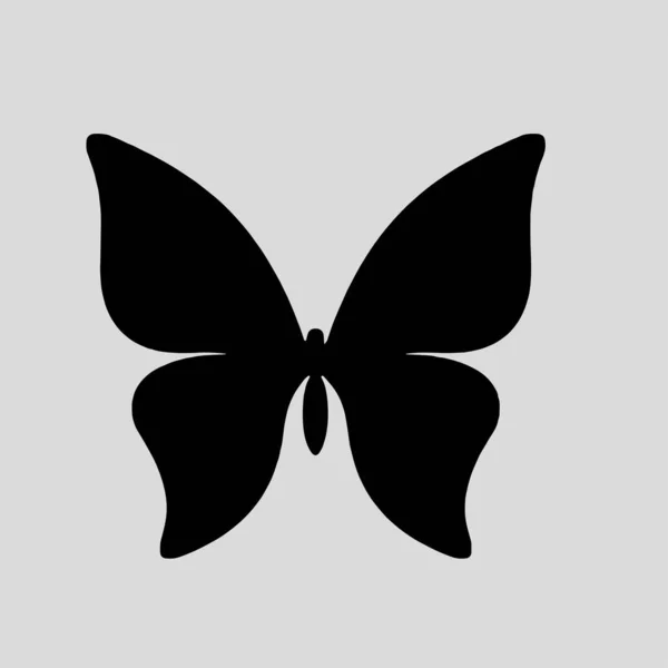 Silhouette Beautiful Butterfly Logo Vector Icon — стоковый вектор