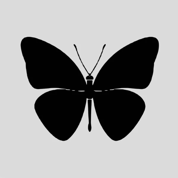 Silhouette Beautiful Butterfly Logo Vector Icon — ストックベクタ