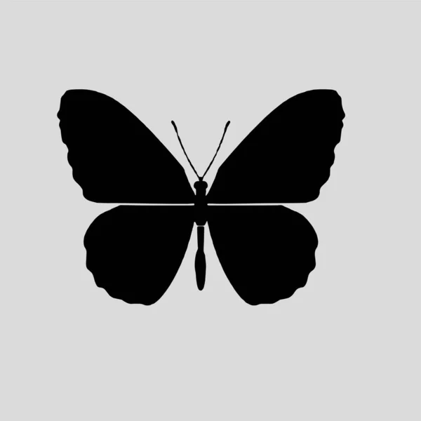 Silhouette Beautiful Butterfly Logo Vector Icon — Image vectorielle