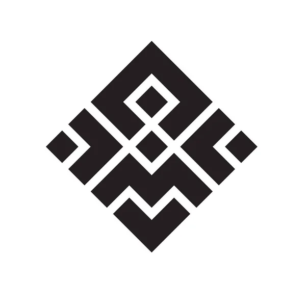 Geometric Monogram Crypto Logo Vector Icon — Stok Vektör