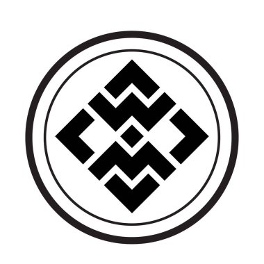 Geometrik monogram şifreleme logo vektör simgesi