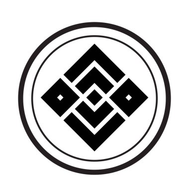 Geometrik monogram şifreleme logo vektör simgesi