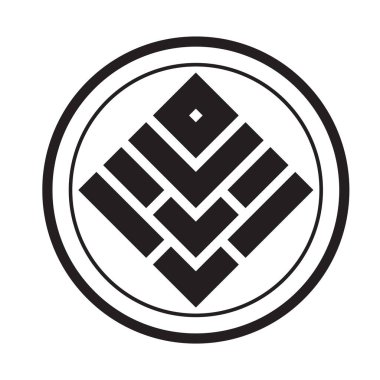 Geometrik monogram şifreleme logo vektör simgesi