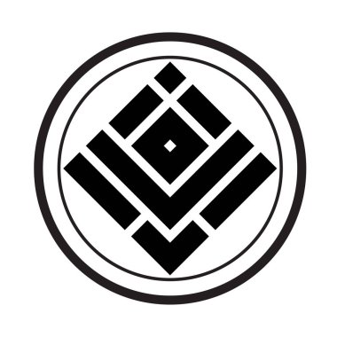 Geometrik monogram şifreleme logo vektör simgesi