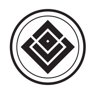 Geometrik monogram şifreleme logo vektör simgesi