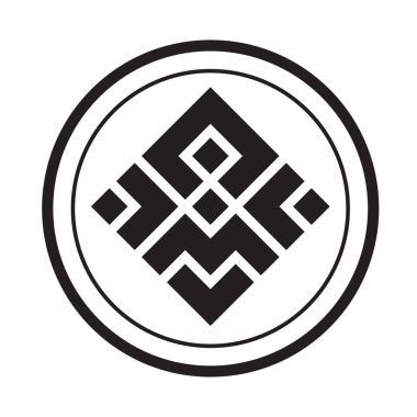 Geometrik monogram şifreleme logo vektör simgesi