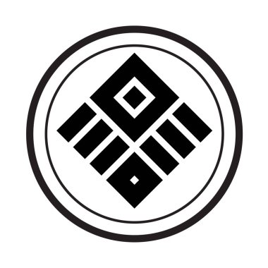 Geometrik monogram şifreleme logo vektör simgesi