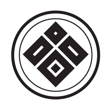 Geometrik monogram şifreleme logo vektör simgesi