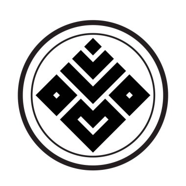 Geometrik monogram şifreleme logo vektör simgesi
