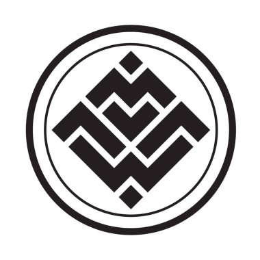 Geometrik monogram şifreleme logo vektör simgesi