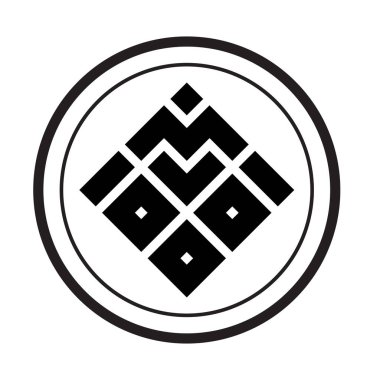 Geometrik monogram şifreleme logo vektör simgesi