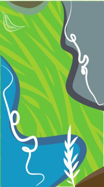 Dalgalı ve kıvrımlı kıvrımlı desenli soyut arkaplan