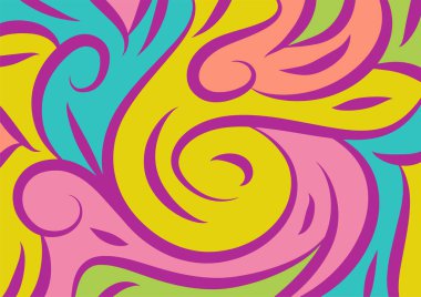 Dalgalı ve kıvrımlı kıvrımlı desenli soyut arkaplan