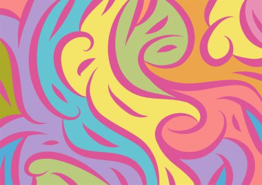 Dalgalı ve kıvrımlı kıvrımlı desenli soyut arkaplan