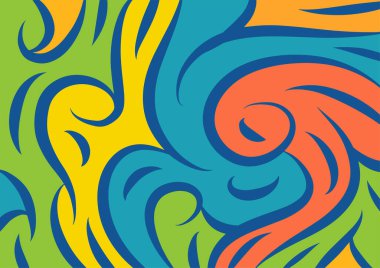 Dalgalı ve kıvrımlı kıvrımlı desenli soyut arkaplan