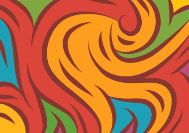 Dalgalı ve kıvrımlı kıvrımlı desenli soyut arkaplan