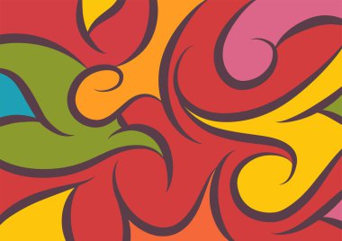 Dalgalı ve kıvrımlı kıvrımlı desenli soyut arkaplan