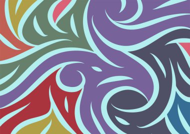 Dalgalı ve kıvrımlı kıvrımlı desenli soyut arkaplan