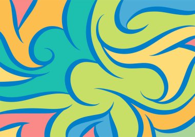 Dalgalı ve kıvrımlı kıvrımlı desenli soyut arkaplan