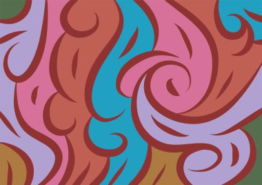 Dalgalı ve kıvrımlı kıvrımlı desenli soyut arkaplan