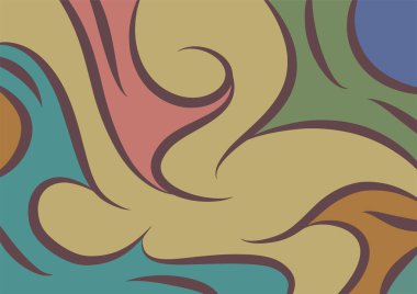 Dalgalı ve kıvrımlı kıvrımlı desenli soyut arkaplan