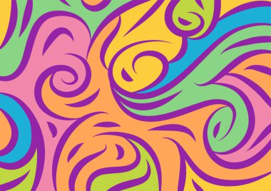 Dalgalı ve kıvrımlı kıvrımlı desenli soyut arkaplan