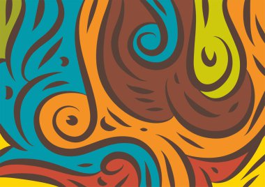 Dalgalı ve kıvrımlı kıvrımlı desenli soyut arkaplan