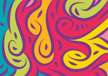 abstract background with wavy and twisty curly pattern