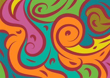 Dalgalı ve kıvrımlı kıvrımlı desenli soyut arkaplan