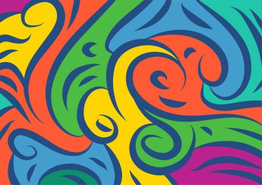 Dalgalı ve kıvrımlı kıvrımlı desenli soyut arkaplan