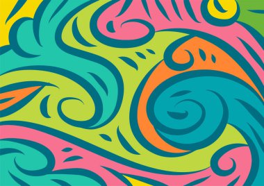 Dalgalı ve kıvrımlı kıvrımlı desenli soyut arkaplan