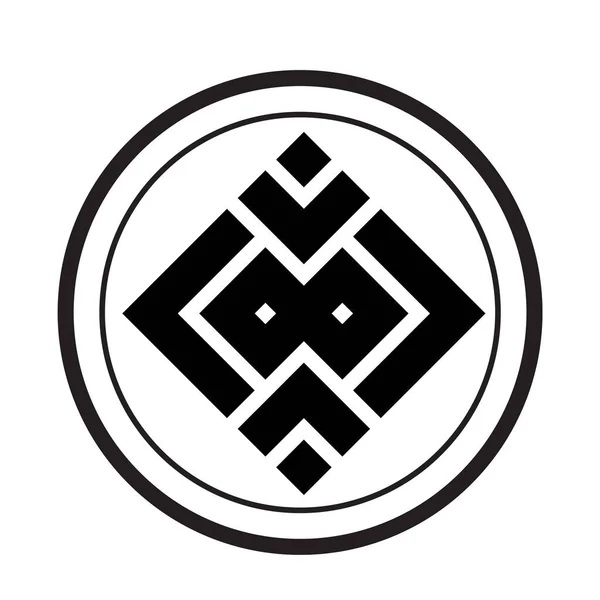 Geometric Monogram Crypto Logo Vector Icon — Stockový vektor