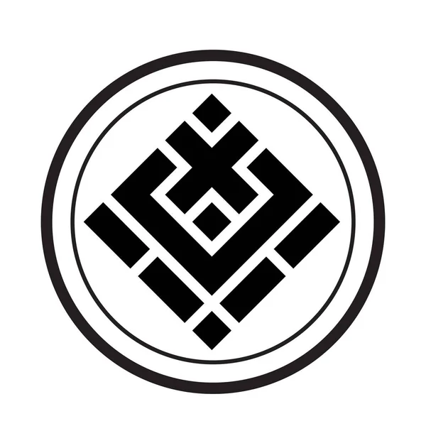 Geometrisk Monogram Krypto Logotyp Vektor Ikon — Stock vektor