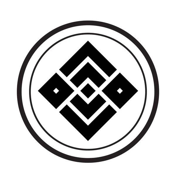 Geometric Monogram Crypto Logo Vector Icon — Stock Vector