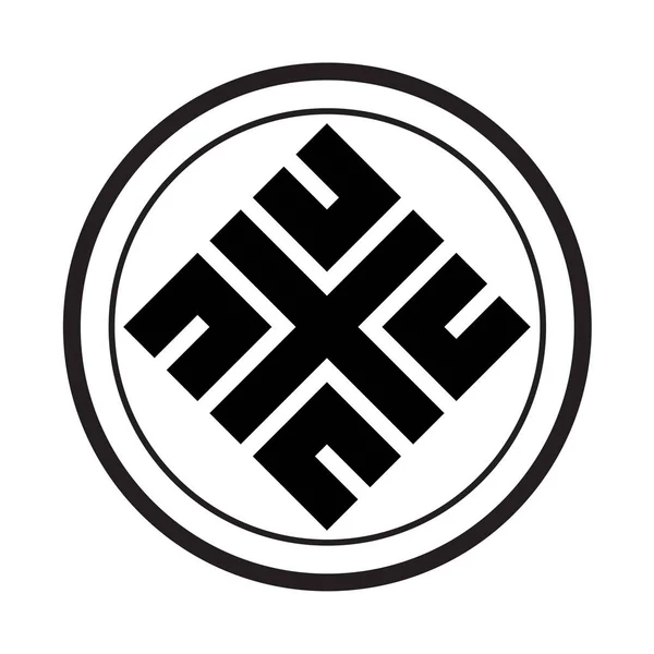 Geometric Monogram Crypto Logo Vector Icon — ストックベクタ