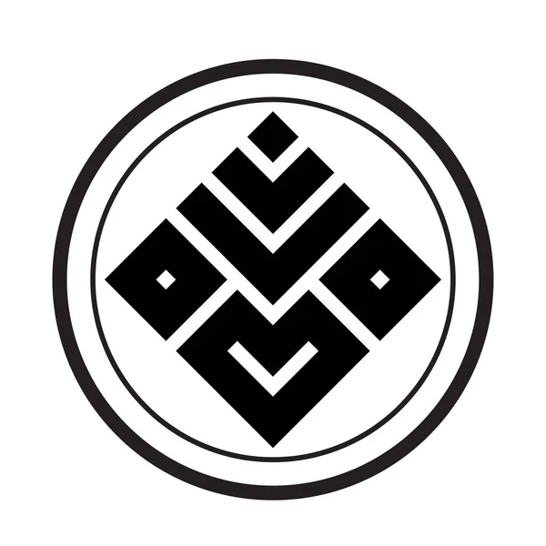 Geometric Monogram Crypto Logo Vector Icon — Stockový vektor