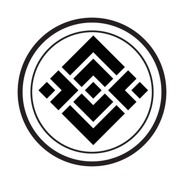 Geometric Monogram Crypto Logo Vector Icon — 图库矢量图片