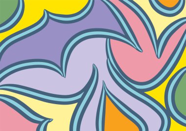 Dalgalı ve kıvrımlı kıvrımlı desenli soyut arkaplan
