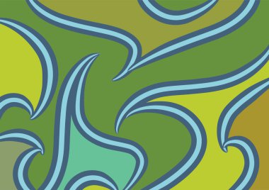 Dalgalı ve kıvrımlı kıvrımlı desenli soyut arkaplan