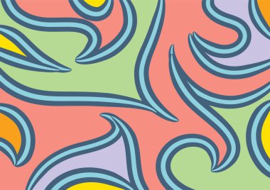Dalgalı ve kıvrımlı kıvrımlı desenli soyut arkaplan