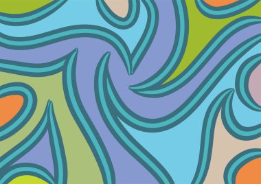 Dalgalı ve kıvrımlı kıvrımlı desenli soyut arkaplan